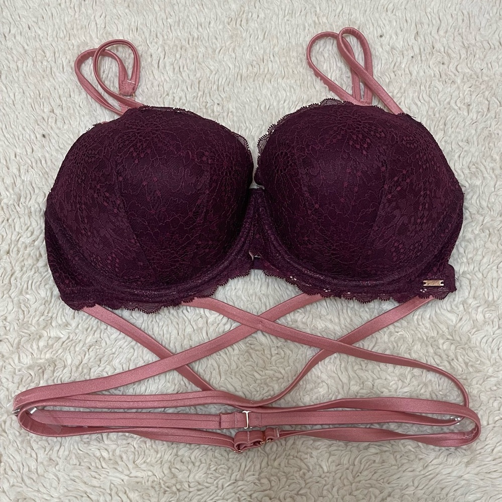 PINK Strappy Bra (Size 36DD)